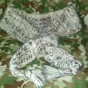 FOSSIL Multicolor Cableknit Braided Tassle Scarf